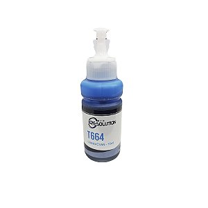 Refil de Tinta Azul Compatível Epson T664220 L110 L120 L200 L220 L355 L365 L375 L380 L395 L495 70ml
