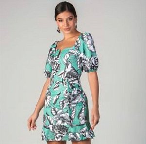 VESTIDO CURTO PEPLUM