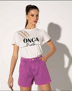 T-SHIRT COM CORTE A LASE