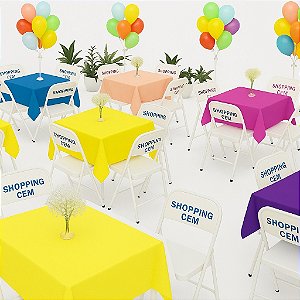 Toalha de Mesa de Tnt para Festa de Aniversário Infantil 1,40m X 1,40m - Quadrada