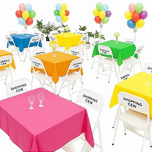 Toalha de Mesa de Tnt 1,00m X 1,00m Para Festa de Aniversário  - Infantil - Quadrada