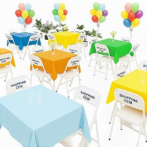Toalha de Mesa de TNT 1,20m x 1,40m Para Festa de Aniversário  - Infantil - Retangular Colorida