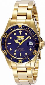 Relógio Invicta Pro Diver 8937 Banho Ouro Fundo Azul Caixa Pequena