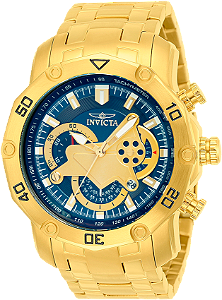 Relógio Invicta Pro Diver 22765 Dourado Azul Quartzo 50mm