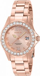 Relógio Feminino Invicta Pro Diver 15253 Quartzo 38mm Banho Ouro Rosê