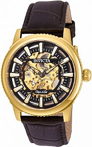 Relógio Invicta Objet D Art 22611 Automático Esqueleto 42mm Dourado