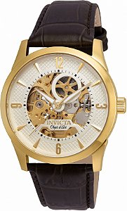 Relógio Invicta Objet D Art 22636 Automático Esqueleto 42mm Dourado