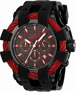 Relógio Invicta Bolt 23869 Quartzo Sport 48mm Preto e Vermelho