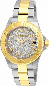 Relógio Feminino Invicta Angel 22709 Quartzo Suíço 40mm Prateado e Dourado