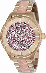 Relógio Invicta Angel 24663 Quartzo 40mm Dourado e Rosa