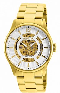 Relógio Masculino Invicta Objet D Arte 27571 Automático 44mm Dourado