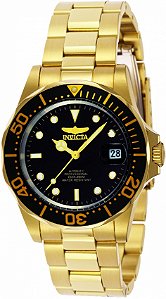 Relógio Invicta Pro Diver 8929 Automático Dourado 40mm Preto