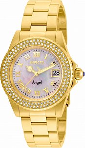 Relógio Invicta Angel 22875 Dourado Quartzo Suíço 40mm