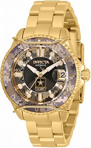 Relógio Invicta Army 32339 Militar Banho Ouro Feminino