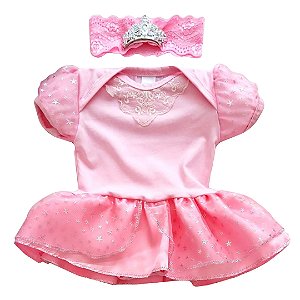 Body Princesa Rosa - Linha Luxo