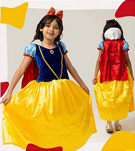 Fantasia Branca de Neve Infantil Veludo LUXO