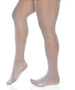 Meia Calça Arrastão Branca