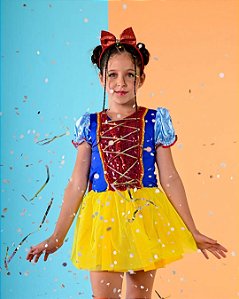 Fantasia Branca de Neve Infantil Curta