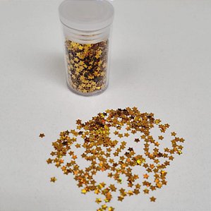 GLITTER ESTRELA DOURADO