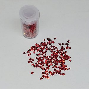 GLITTER ESTRELA VERMELHO
