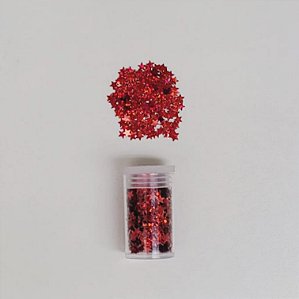 GLITTER ESTRELA VERMELHO