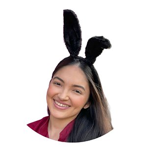 Tiara Orelha de Coelho Pelúcia Preta