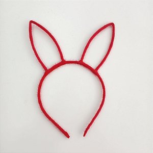 Tiara Orelha de Coelho Vermelha