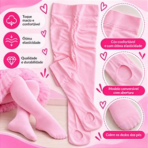 MEIA CALÇA SUPLEX ROSA ADULTO