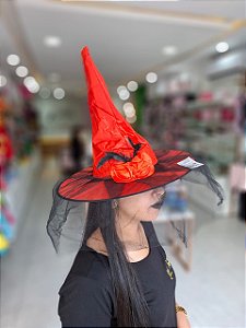 CHAPEU BRUXA TULE