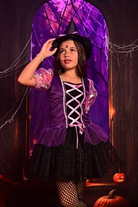 FANTASIA BRUXINHA FUCSIA LUXO