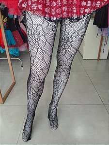 MEIA CALÇA ARRASTÃO PRETA - TEIA