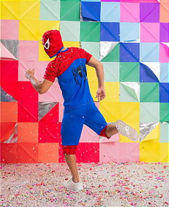 Fantasia Homem Aranha Short - ADULTO