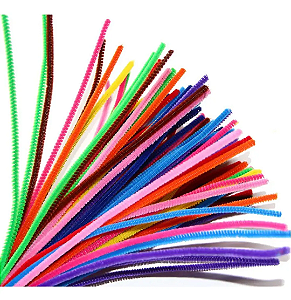 HASTE DE CHENILLE FLEXIVEL COLORIDO - 10 PEÇAS - CABELO MALUCO