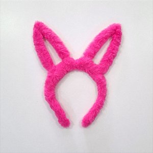 Tiara Orelha de Coelho Pelúcia Pink