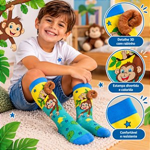MEIA MALUCA 3D DIVERTIDA - MACACO