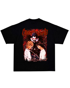 camiseta StreetWear Oversized kira x L Death Note