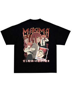 camiseta StreetWear Oversized  makima chainsaw man