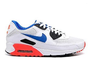 Tênis Nike Air Max 90 Branco, azul, laranja e preto - Dm Shop Store | Site  Oficial