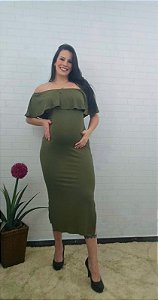 Vestido Ciganinha Canelado Midi 733