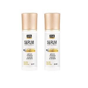 Kit Serum dupla Antiissinais mix Colageno, Vitamina c, Acido Hialuronico e D-Pantenol