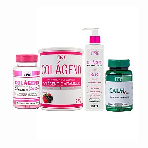 Kit Colágeno Hidrolisado com Vitamina C, Verisol e Q10 + Calm Plus