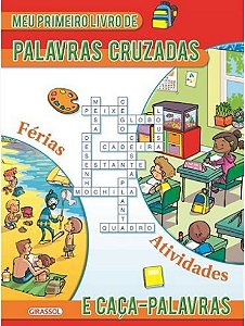 Meu primeiro livro de palavras cruzadas e caça-palavras (vermelho)