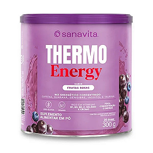 Thermo Energy Sanavita Termogenico Sabor Frutas Roxas - 300g