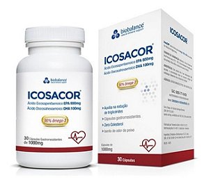 Icosacor - 90 % De Ômega 3 Epa  : 30 Cápsulas - Biobalance
