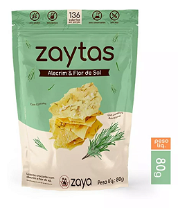 Zaytas Alecrim E Flor De Sal Lascas Crocantes Sem Glúten 80g