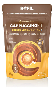 Refil Cappuccino Fit Com Whey Protein E Colágeno 600g