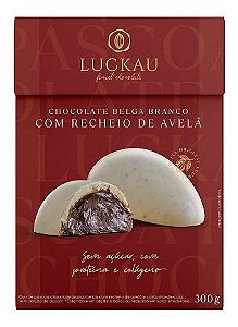 Luckau Ovo De Páscoa Chocolate Belga Branco Com Avelã Zero