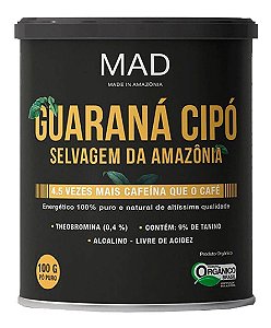 Guarana Cipó Mad Selvagem Da Amazônia Lata 100g Orgânico