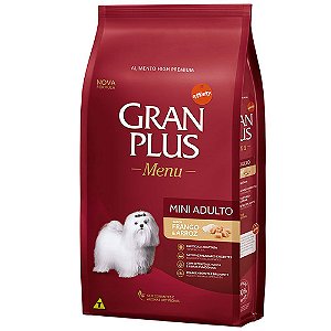 RAÇÃO GRANPLUS MENU CÃES MINI ADULTO SABOR FRANGO & ARROZ 10,1KG