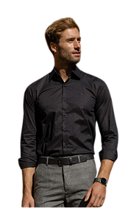Camisa Masculina Lavênder Slim